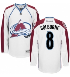 Men's Reebok Colorado Avalanche #8 Joe Colborne Authentic White Away NHL Jersey