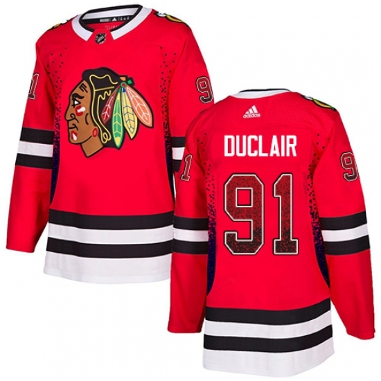 Men's Adidas Chicago Blackhawks #91 Anthony Duclair Authentic Red Drift Fashion NHL Jersey Men's Adidas Chicago Blackhawks #91 Anthony Duclair Authentic Red Drift Fashion NHL Jersey
