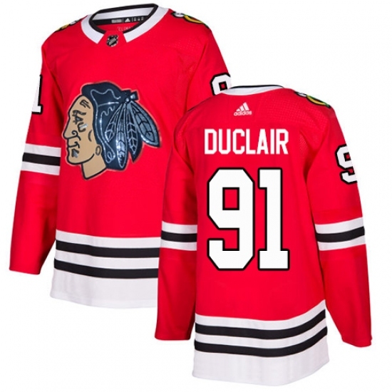 Men's Adidas Chicago Blackhawks #91 Anthony Duclair Authentic Red Fashion Gold NHL Jersey Men's Adidas Chicago Blackhawks #91 Anthony Duclair Authentic Red Fashion Gold NHL Jersey