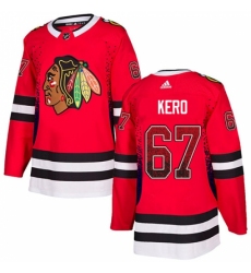 Men's Adidas Chicago Blackhawks #67 Tanner Kero Authentic Red Drift Fashion NHL Jersey