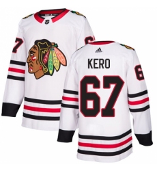 Men's Adidas Chicago Blackhawks #67 Tanner Kero Authentic White Away NHL Jersey