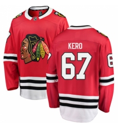 Men's Chicago Blackhawks #67 Tanner Kero Fanatics Branded Red Home Breakaway NHL Jersey