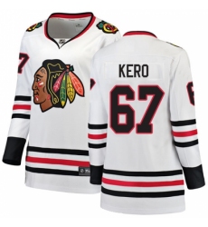 Women's Chicago Blackhawks #67 Tanner Kero Authentic White Away Fanatics Branded Breakaway NHL Jersey