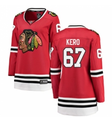 Women's Chicago Blackhawks #67 Tanner Kero Fanatics Branded Red Home Breakaway NHL Jersey