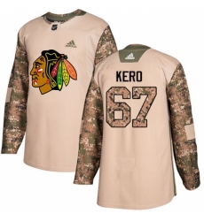 Youth Adidas Chicago Blackhawks #67 Tanner Kero Authentic Camo Veterans Day Practice NHL Jersey