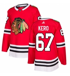 Youth Adidas Chicago Blackhawks #67 Tanner Kero Authentic Red Home NHL Jersey