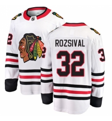 Men's Chicago Blackhawks #32 Michal Rozsival Fanatics Branded White Away Breakaway NHL Jersey