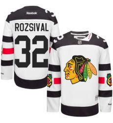 Men's Reebok Chicago Blackhawks #32 Michal Rozsival Authentic White 2016 Stadium Series NHL Jersey