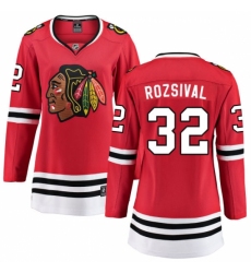 Women's Chicago Blackhawks #32 Michal Rozsival Fanatics Branded Red Home Breakaway NHL Jersey