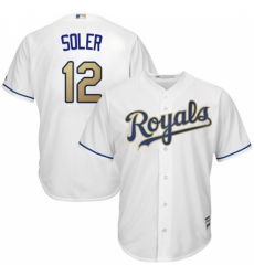 Youth Majestic Kansas City Royals #12 Jorge Soler Authentic White Home Cool Base MLB Jersey Youth Majestic Kansas City Royals #12 Jorge Soler Authentic White Home Cool Base MLB Jersey