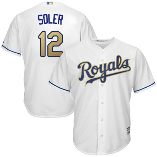 Youth Majestic Kansas City Royals #12 Jorge Soler Authentic White Home Cool Base MLB Jersey Youth Majestic Kansas City Royals #12 Jorge Soler Authentic White Home Cool Base MLB Jersey