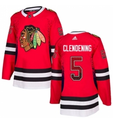 Men's Adidas Chicago Blackhawks #5 Adam Clendening Authentic Red Drift Fashion NHL Jersey Men's Adidas Chicago Blackhawks #5 Adam Clendening Authentic Red Drift Fashion NHL Jersey