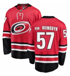 Men's Carolina Hurricanes #57 Trevor Van Riemsdyk Fanatics Branded Red Home Breakaway NHL Jersey