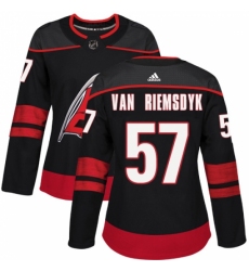 Women's Adidas Carolina Hurricanes #57 Trevor Van Riemsdyk Premier Black Alternate NHL Jersey