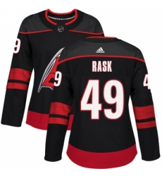 Women's Adidas Carolina Hurricanes #49 Victor Rask Premier Black Alternate NHL Jersey