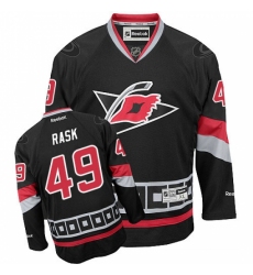 Youth Reebok Carolina Hurricanes #49 Victor Rask Premier Black Third NHL Jersey