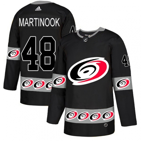 Men's Adidas Carolina Hurricanes #48 Jordan Martinook Authentic Black Team Logo Fashion NHL Jersey Men's Adidas Carolina Hurricanes #48 Jordan Martinook Authentic Black Team Logo Fashion NHL Jersey