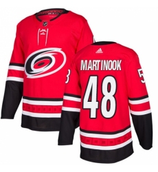 Men's Adidas Carolina Hurricanes #48 Jordan Martinook Authentic Red Home NHL Jersey Men's Adidas Carolina Hurricanes #48 Jordan Martinook Authentic Red Home NHL Jersey