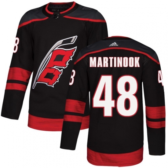 Men's Adidas Carolina Hurricanes #48 Jordan Martinook Premier Black Alternate NHL Jersey Men's Adidas Carolina Hurricanes #48 Jordan Martinook Premier Black Alternate NHL Jersey