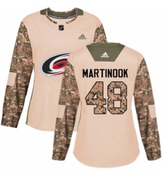 Women's Adidas Carolina Hurricanes #48 Jordan Martinook Authentic Camo Veterans Day Practice NHL Jersey Women's Adidas Carolina Hurricanes #48 Jordan Martinook Authentic Camo Veterans Day Practice NHL Jersey