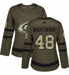 Women's Adidas Carolina Hurricanes #48 Jordan Martinook Authentic Green Salute to Service NHL Jersey Women's Adidas Carolina Hurricanes #48 Jordan Martinook Authentic Green Salute to Service NHL Jersey