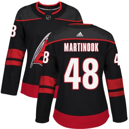 Women's Adidas Carolina Hurricanes #48 Jordan Martinook Premier Black Alternate NHL Jersey Women's Adidas Carolina Hurricanes #48 Jordan Martinook Premier Black Alternate NHL Jersey