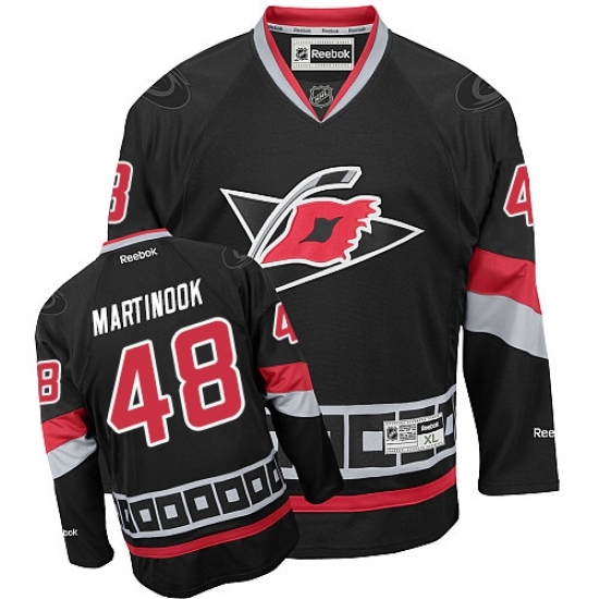 Women's Reebok Carolina Hurricanes #48 Jordan Martinook Authentic Black Third NHL Jersey Women's Reebok Carolina Hurricanes #48 Jordan Martinook Authentic Black Third NHL Jersey