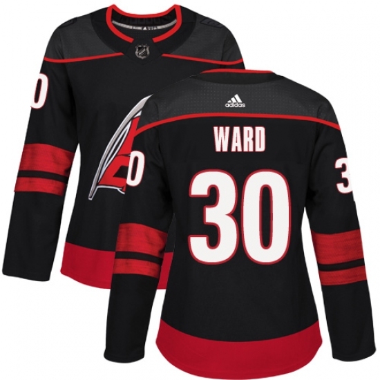 Women's Adidas Carolina Hurricanes #30 Cam Ward Authentic Black Alternate NHL Jersey Women's Adidas Carolina Hurricanes #30 Cam Ward Authentic Black Alternate NHL Jersey