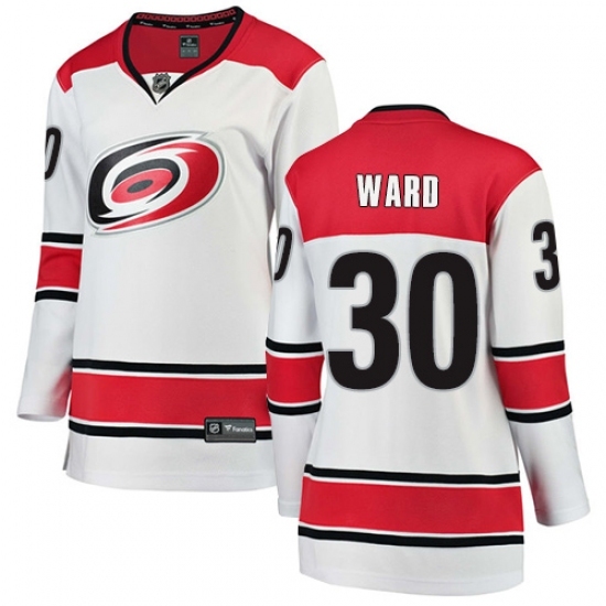 Women's Carolina Hurricanes #30 Cam Ward Authentic White Away Fanatics Branded Breakaway NHL Jersey Women's Carolina Hurricanes #30 Cam Ward Authentic White Away Fanatics Branded Breakaway NHL Jersey