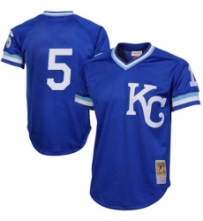 Men's Mitchell and Ness 1989 Kansas City Royals #5 George Brett Replica Royal Blue Throwback MLB Jersey Men's Mitchell and Ness 1989 Kansas City Royals #5 George Brett Replica Royal Blue Throwback MLB Jersey