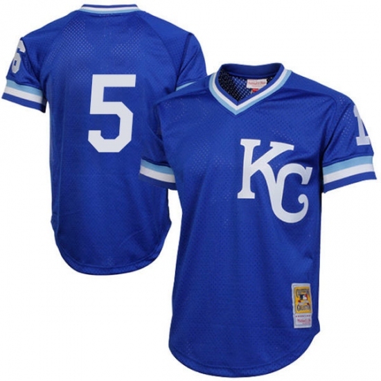 Men's Mitchell and Ness 1989 Kansas City Royals #5 George Brett Replica Royal Blue Throwback MLB Jersey Men's Mitchell and Ness 1989 Kansas City Royals #5 George Brett Replica Royal Blue Throwback MLB Jersey
