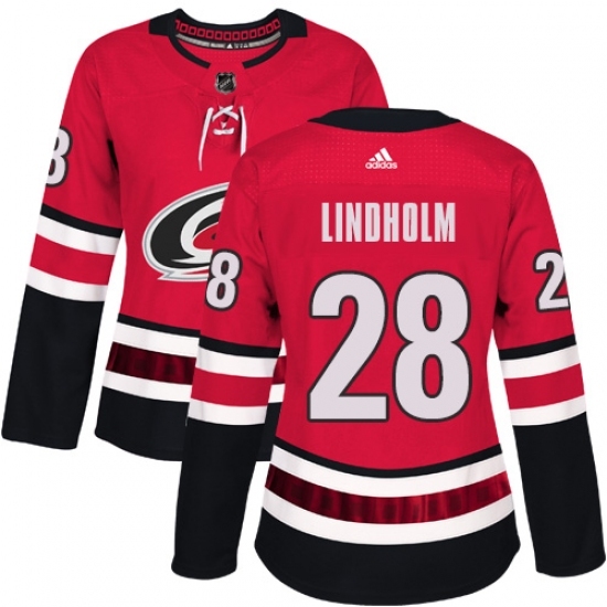 Women's Adidas Carolina Hurricanes #28 Elias Lindholm Authentic Red Home NHL Jersey Women's Adidas Carolina Hurricanes #28 Elias Lindholm Authentic Red Home NHL Jersey