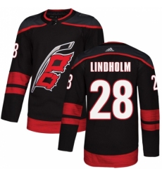Youth Adidas Carolina Hurricanes #28 Elias Lindholm Authentic Black Alternate NHL Jersey
