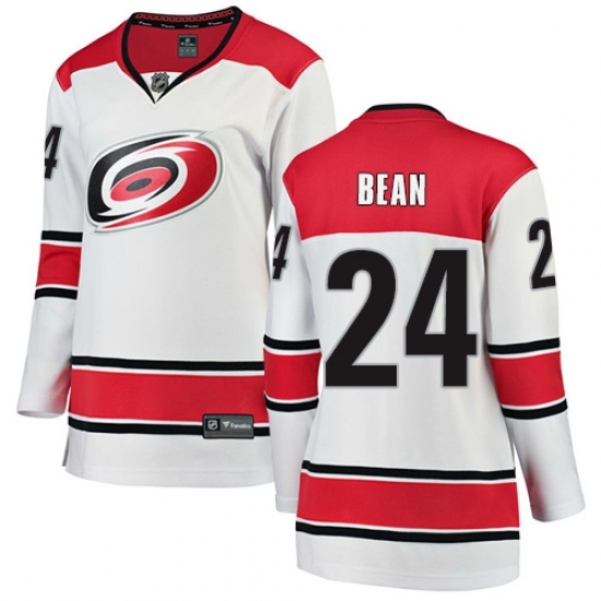 Women's Carolina Hurricanes #24 Jake Bean Authentic White Away Fanatics Branded Breakaway NHL Jersey Women's Carolina Hurricanes #24 Jake Bean Authentic White Away Fanatics Branded Breakaway NHL Jersey