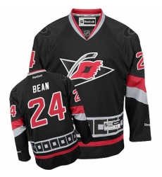 Women's Reebok Carolina Hurricanes #24 Jake Bean Authentic Black Third NHL Jersey