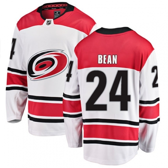 Youth Carolina Hurricanes #24 Jake Bean Fanatics Branded White Away Breakaway NHL Jersey Youth Carolina Hurricanes #24 Jake Bean Fanatics Branded White Away Breakaway NHL Jersey
