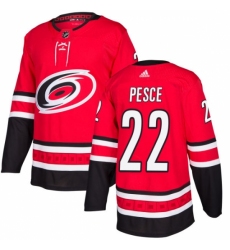 Youth Adidas Carolina Hurricanes #22 Brett Pesce Authentic Red Home NHL Jersey Youth Adidas Carolina Hurricanes #22 Brett Pesce Authentic Red Home NHL Jersey