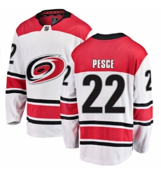 Youth Carolina Hurricanes #22 Brett Pesce Fanatics Branded White Away Breakaway NHL Jersey Youth Carolina Hurricanes #22 Brett Pesce Fanatics Branded White Away Breakaway NHL Jersey