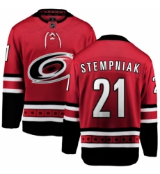 Men's Carolina Hurricanes #21 Lee Stempniak Fanatics Branded Red Home Breakaway NHL Jersey