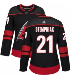 Women's Adidas Carolina Hurricanes #21 Lee Stempniak Authentic Black Alternate NHL Jersey Women's Adidas Carolina Hurricanes #21 Lee Stempniak Authentic Black Alternate NHL Jersey