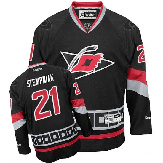 Women's Reebok Carolina Hurricanes #21 Lee Stempniak Authentic Black Third NHL Jersey Women's Reebok Carolina Hurricanes #21 Lee Stempniak Authentic Black Third NHL Jersey