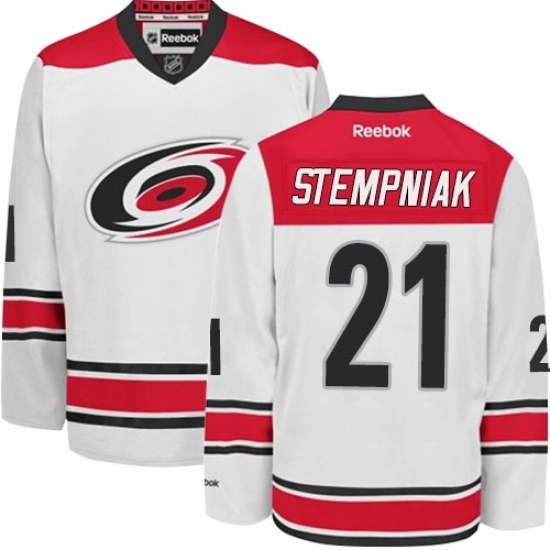 Women's Reebok Carolina Hurricanes #21 Lee Stempniak Authentic White Away NHL Jersey Women's Reebok Carolina Hurricanes #21 Lee Stempniak Authentic White Away NHL Jersey