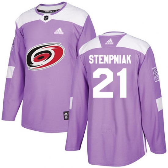 Youth Adidas Carolina Hurricanes #21 Lee Stempniak Authentic Purple Fights Cancer Practice NHL Jersey Youth Adidas Carolina Hurricanes #21 Lee Stempniak Authentic Purple Fights Cancer Practice NHL Jersey