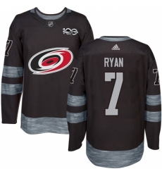 Men's Adidas Carolina Hurricanes #7 Derek Ryan Premier Black 1917-2017 100th Anniversary NHL Jersey Men's Adidas Carolina Hurricanes #7 Derek Ryan Premier Black 1917-2017 100th Anniversary NHL Jersey