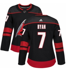 Women's Adidas Carolina Hurricanes #7 Derek Ryan Premier Black Alternate NHL Jersey