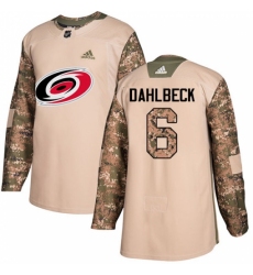 Men's Adidas Carolina Hurricanes #6 Klas Dahlbeck Authentic Camo Veterans Day Practice NHL Jersey Men's Adidas Carolina Hurricanes #6 Klas Dahlbeck Authentic Camo Veterans Day Practice NHL Jersey