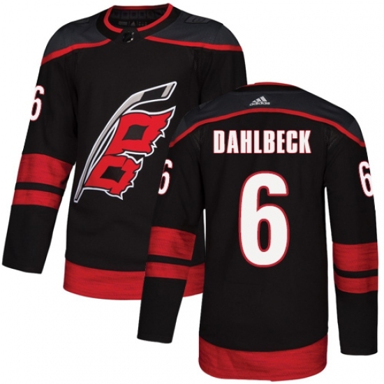 Youth Adidas Carolina Hurricanes #6 Klas Dahlbeck Premier Black Alternate NHL Jersey Youth Adidas Carolina Hurricanes #6 Klas Dahlbeck Premier Black Alternate NHL Jersey