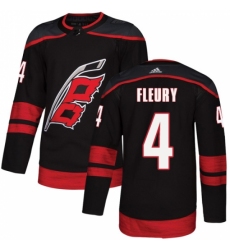 Men's Adidas Carolina Hurricanes #4 Haydn Fleury Authentic Black Alternate NHL Jersey