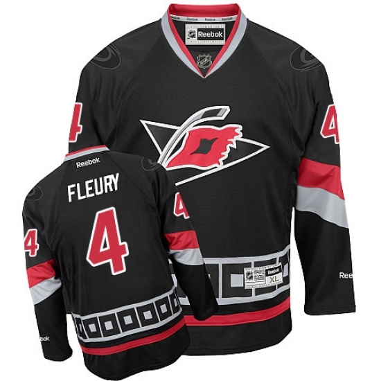Men's Reebok Carolina Hurricanes #4 Haydn Fleury Authentic Black Third NHL Jersey Men's Reebok Carolina Hurricanes #4 Haydn Fleury Authentic Black Third NHL Jersey