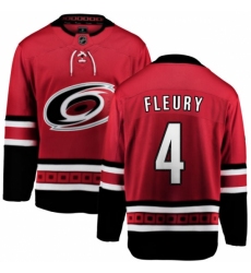 Youth Carolina Hurricanes #4 Haydn Fleury Fanatics Branded Red Home Breakaway NHL Jersey
